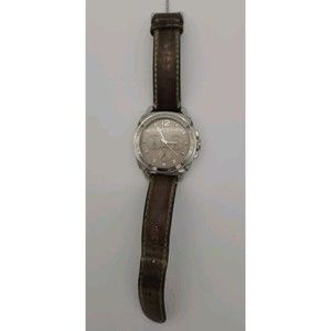 Coach Boyfriend Watch Multifuction Stainless Steel Leather Band New Battery